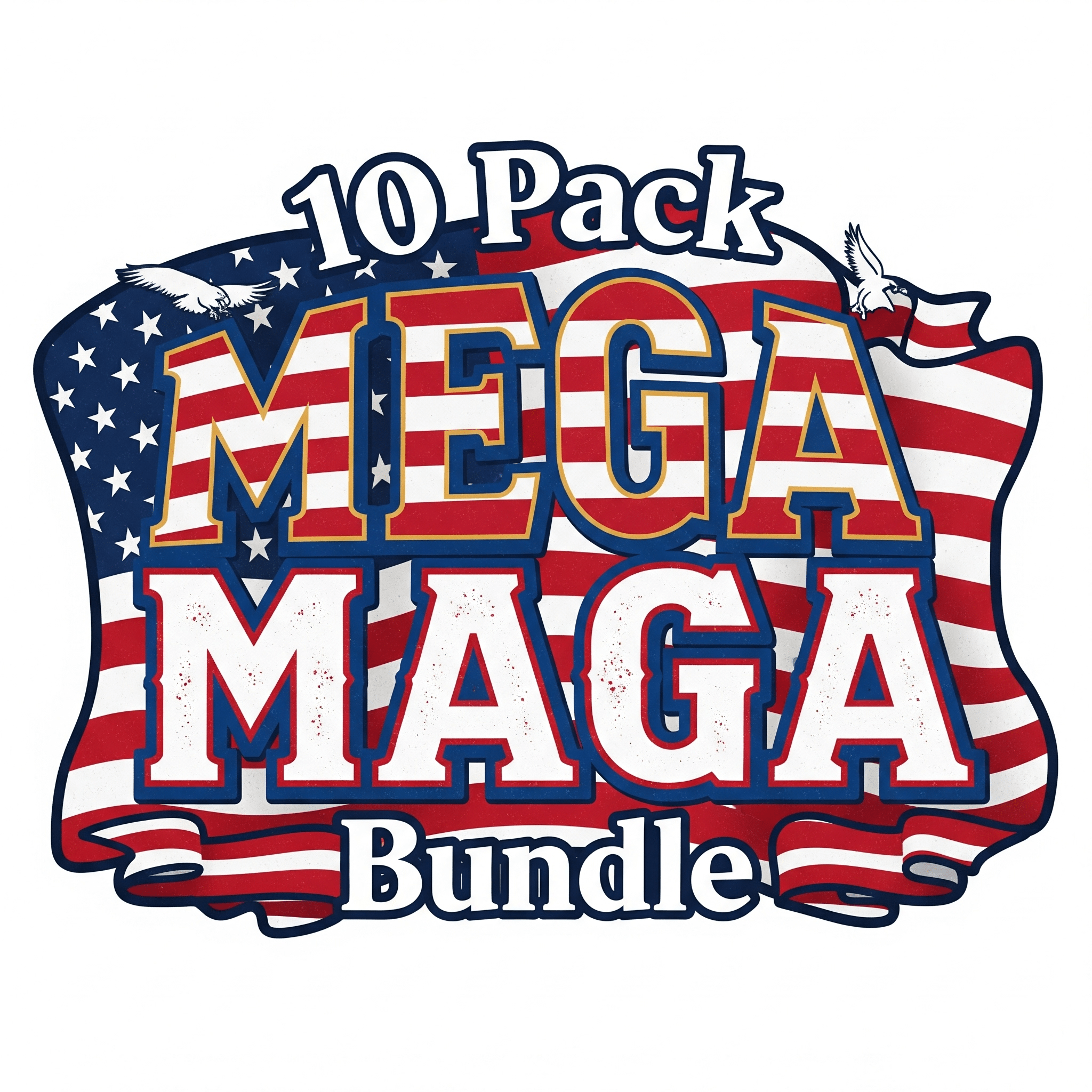 10 Pack MEGA MAGA Bundle - My Maga Swag