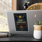 100% American 0% Marxist Shield Sticker - Patriot Decal - Conservative Anti - Marxism Gear - My Maga Swag