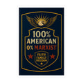 100% American 0% Marxist Shield Sticker - Patriot Decal - Conservative Anti - Marxism Gear - My Maga Swag