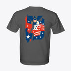 100% American Made Urban Patriot Brushstroke Tee - Union Sewn Eagle Flag Shirt - Unisex - My Maga Swag