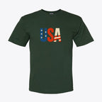 100% American Made Urban Patriot Brushstroke Tee - Union Sewn Eagle Flag Shirt - Unisex - My Maga Swag