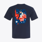 100% American Made Urban Patriot Brushstroke Tee - Union Sewn Eagle Flag Shirt - Unisex - My Maga Swag