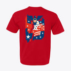 100% American Made Urban Patriot Brushstroke Tee - Union Sewn Eagle Flag Shirt - Unisex - My Maga Swag