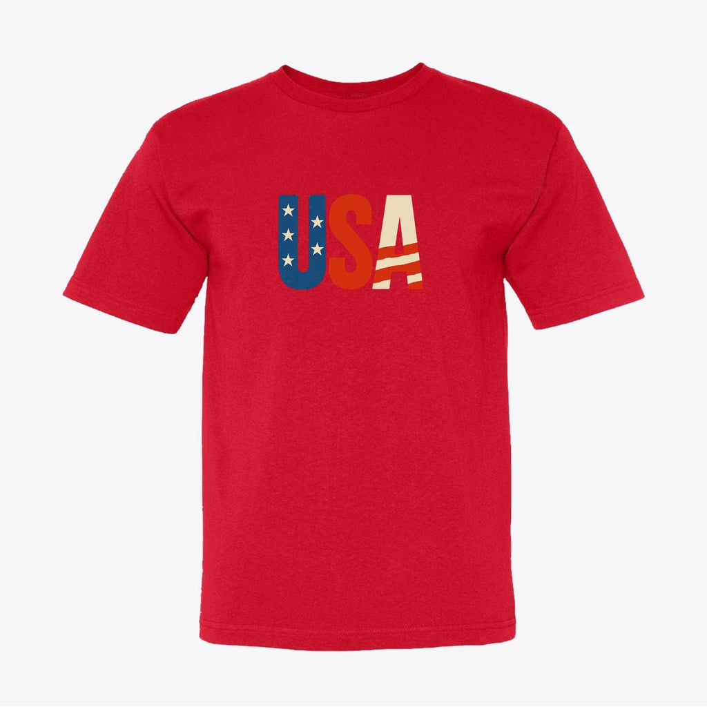 100% American Made Urban Patriot Brushstroke Tee - Union Sewn Eagle Flag Shirt - Unisex - My Maga Swag