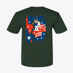 100% American Made Urban Patriot Brushstroke Tee - Union Sewn Eagle Flag Shirt - Unisex - My Maga Swag
