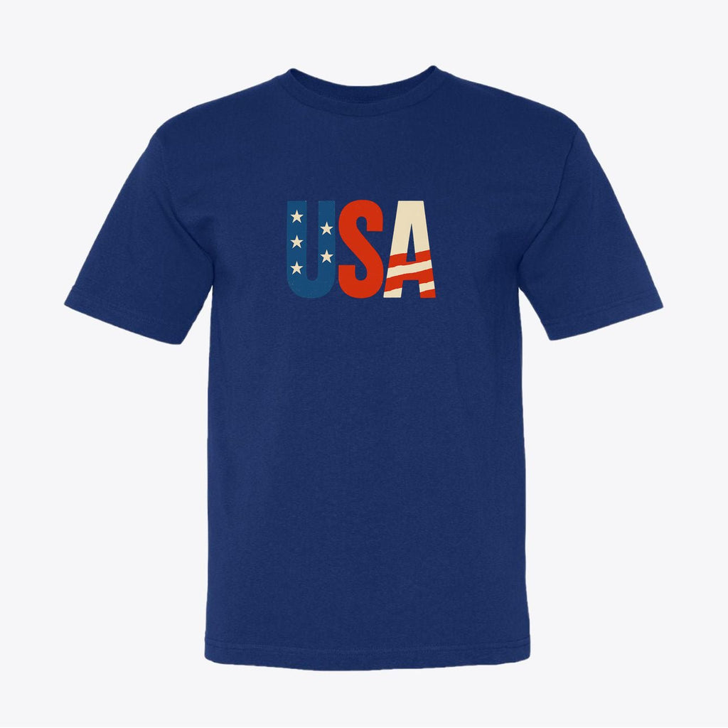100% American Made Urban Patriot Brushstroke Tee - Union Sewn Eagle Flag Shirt - Unisex - My Maga Swag