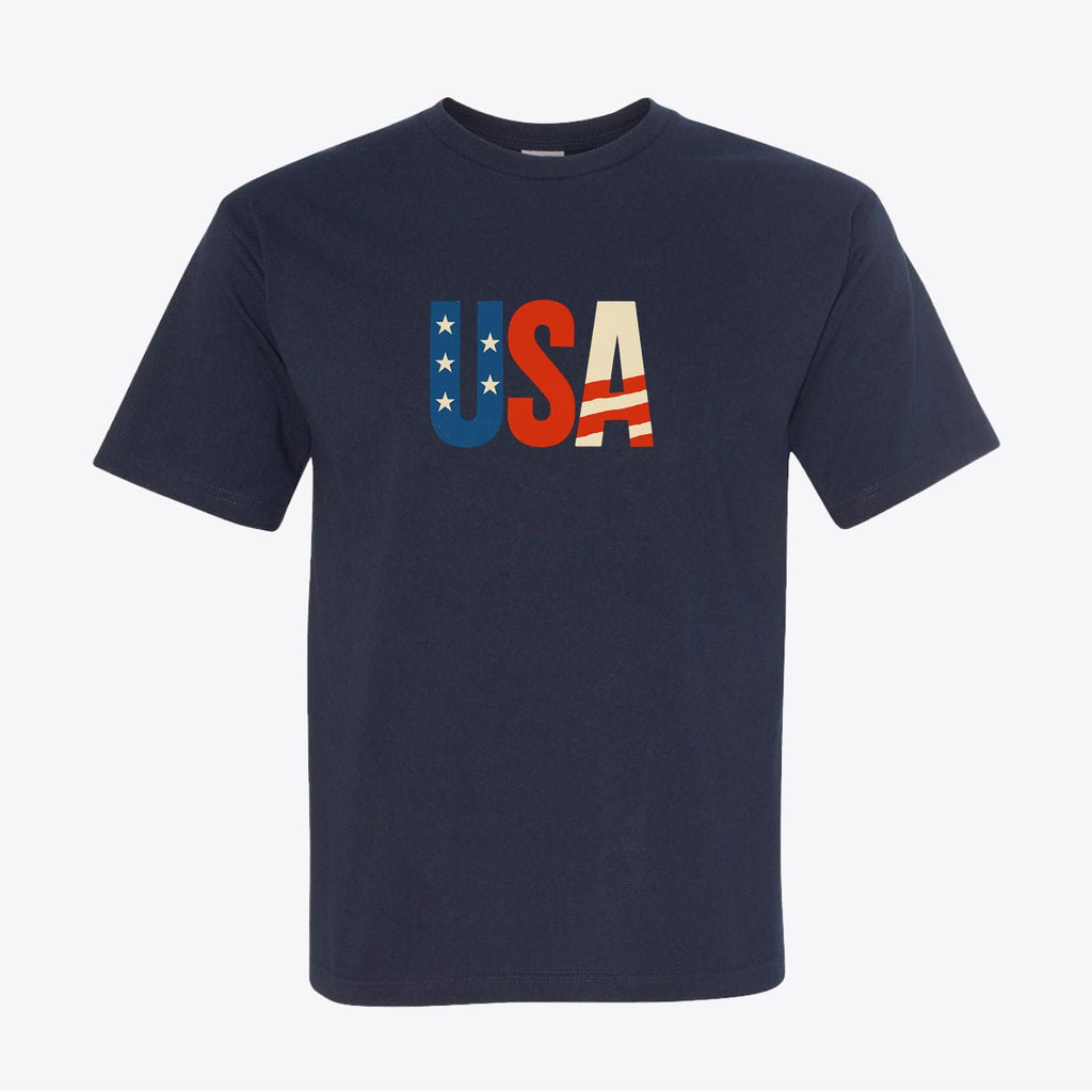 100% American Made Urban Patriot Brushstroke Tee - Union Sewn Eagle Flag Shirt - Unisex - My Maga Swag