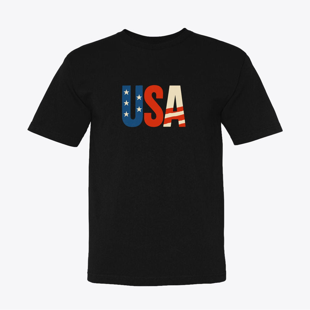 100% American Made Urban Patriot Brushstroke Tee - Union Sewn Eagle Flag Shirt - Unisex - My Maga Swag