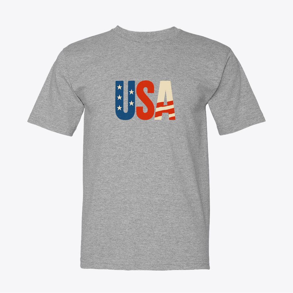 100% American Made Urban Patriot Brushstroke Tee - Union Sewn Eagle Flag Shirt - Unisex - My Maga Swag