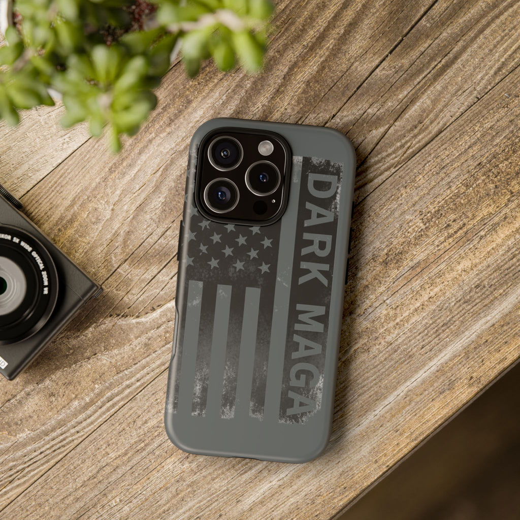 DARK MAGA Trump Phone Case | Patriotic America First Distressed Flag