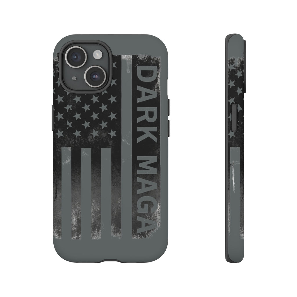 DARK MAGA Trump Phone Case | Patriotic America First Distressed Flag