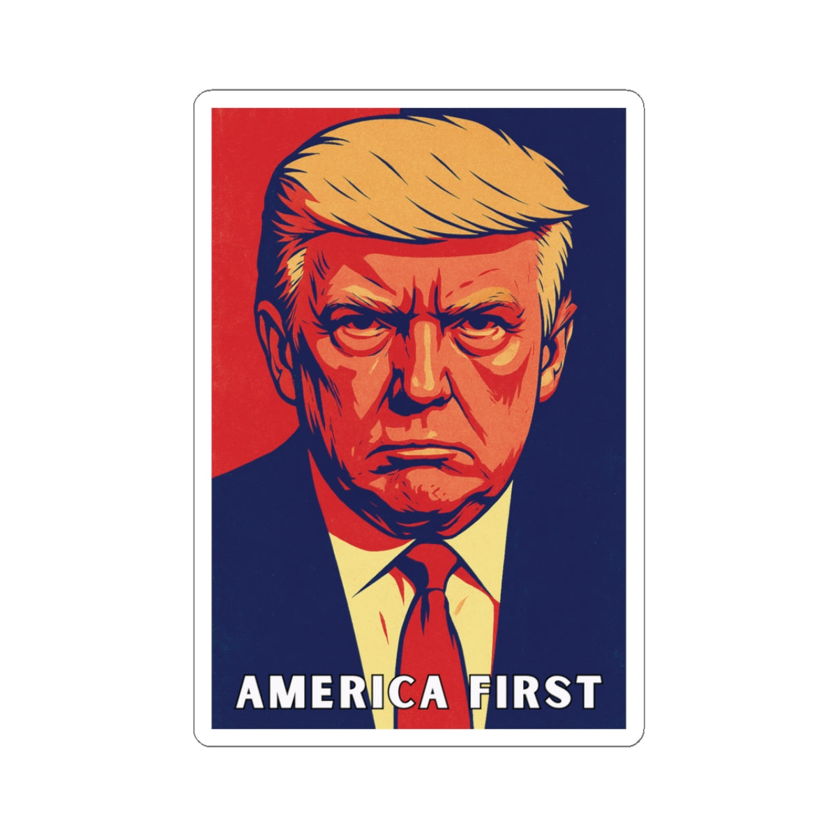 America First Patriotic Decal - Vinyl Sticker
