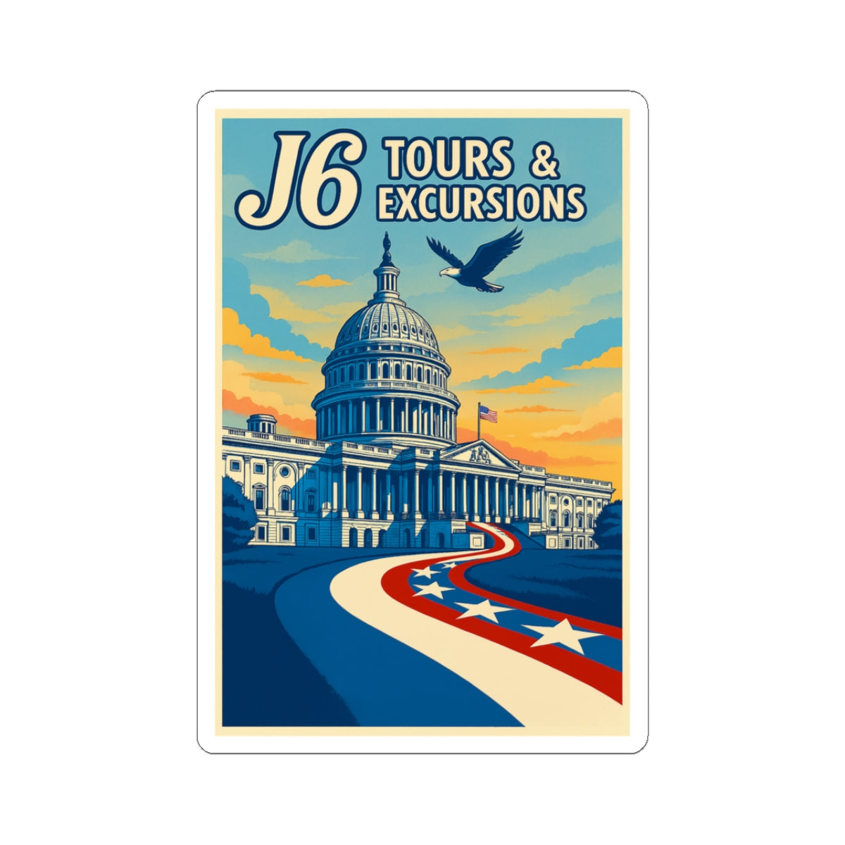 Patriotic Political Vinyl Sticker - Premium Waterproof Decal for Cars, Laptops, Water Bottles - American Made