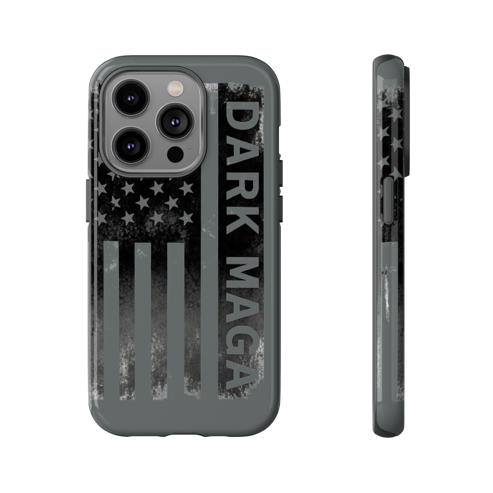 DARK MAGA Trump Phone Case | Patriotic America First Distressed Flag