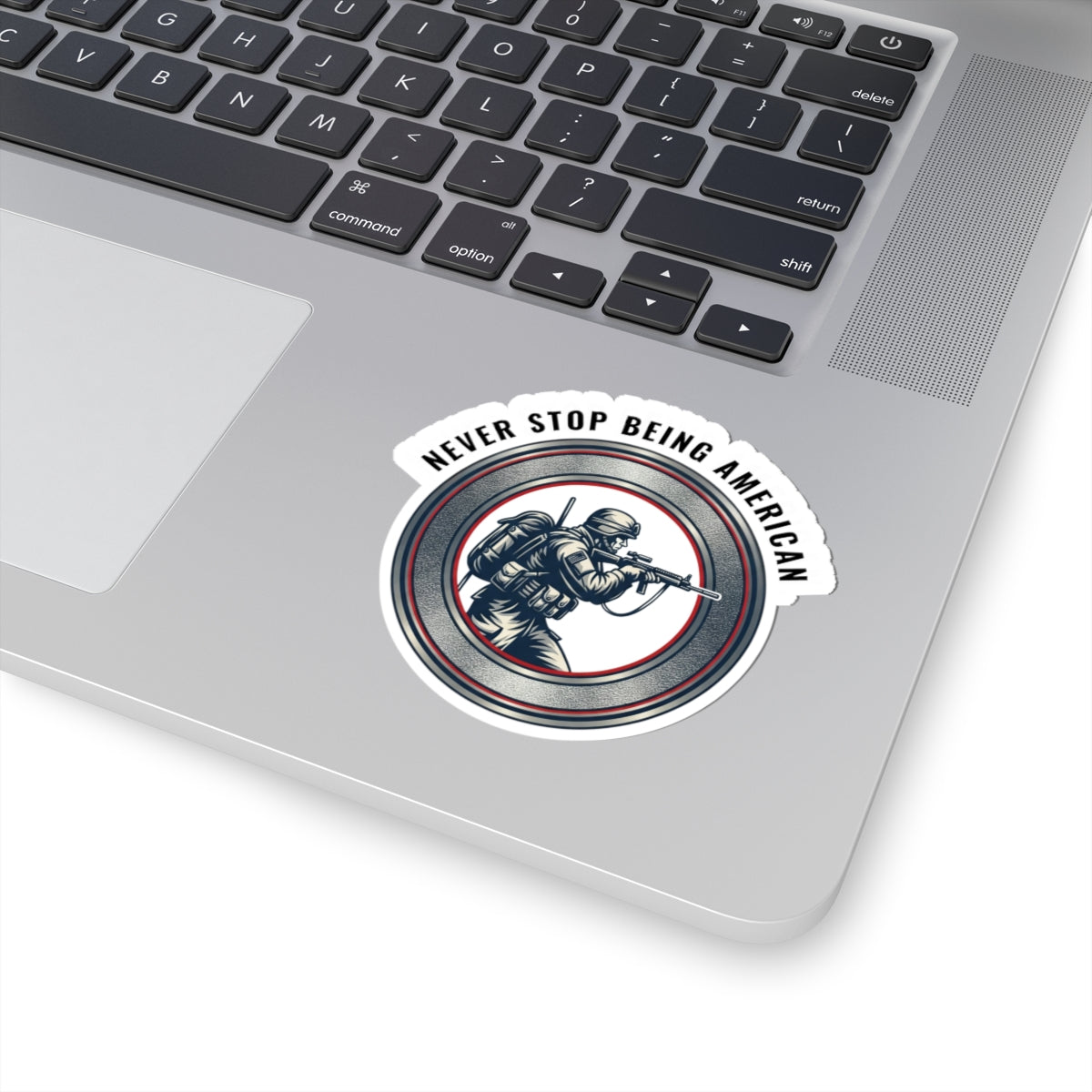 Patriotic American Soldier Sticker - Military Support Decal - Vinyl Waterproof USA Pride Bumper Sticker