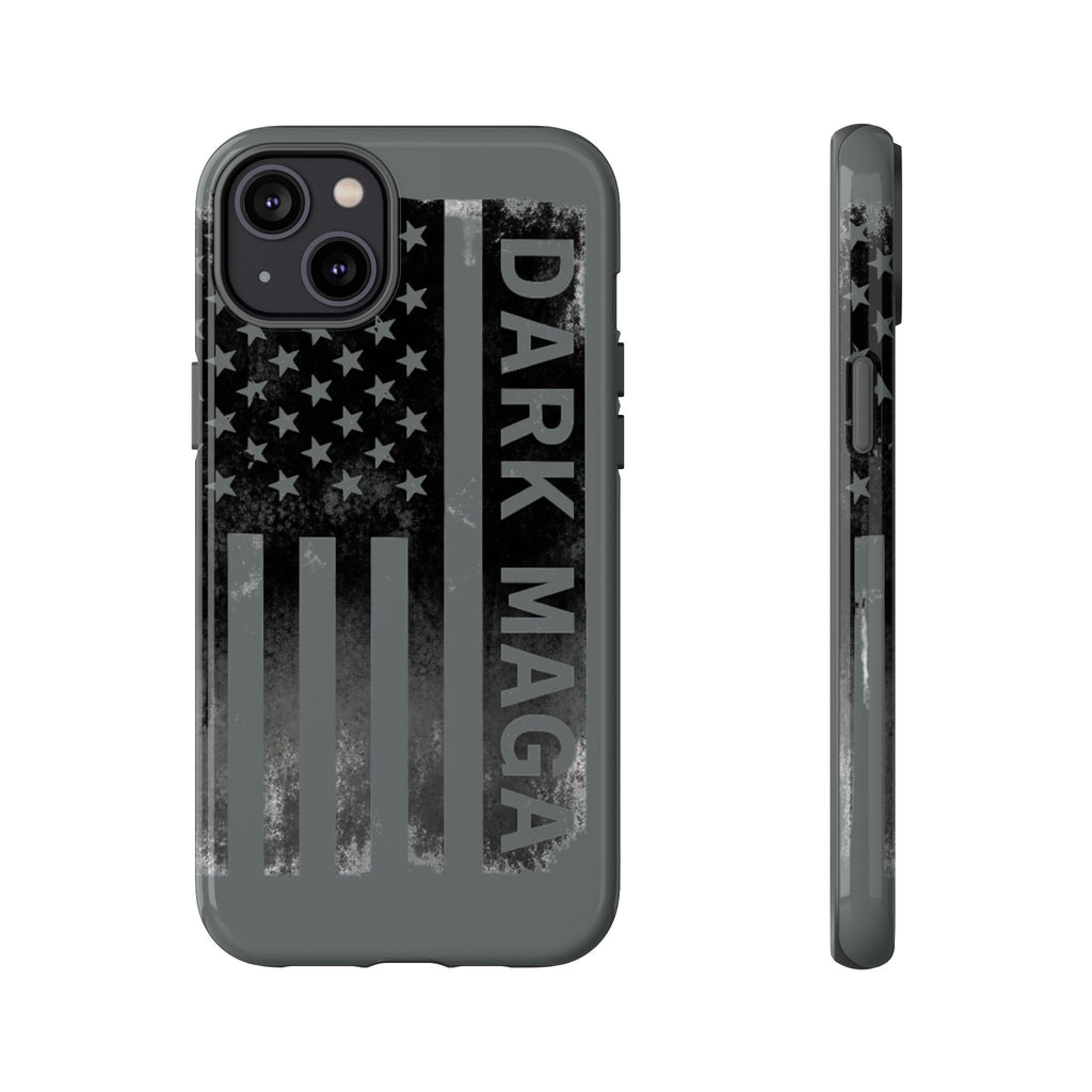 DARK MAGA Trump Phone Case | Patriotic America First Distressed Flag