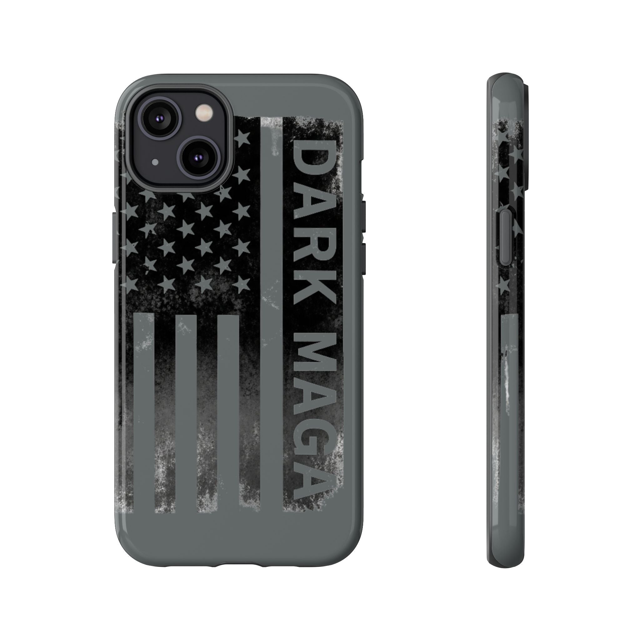 DARK MAGA Trump Phone Case | Patriotic America First Distressed Flag