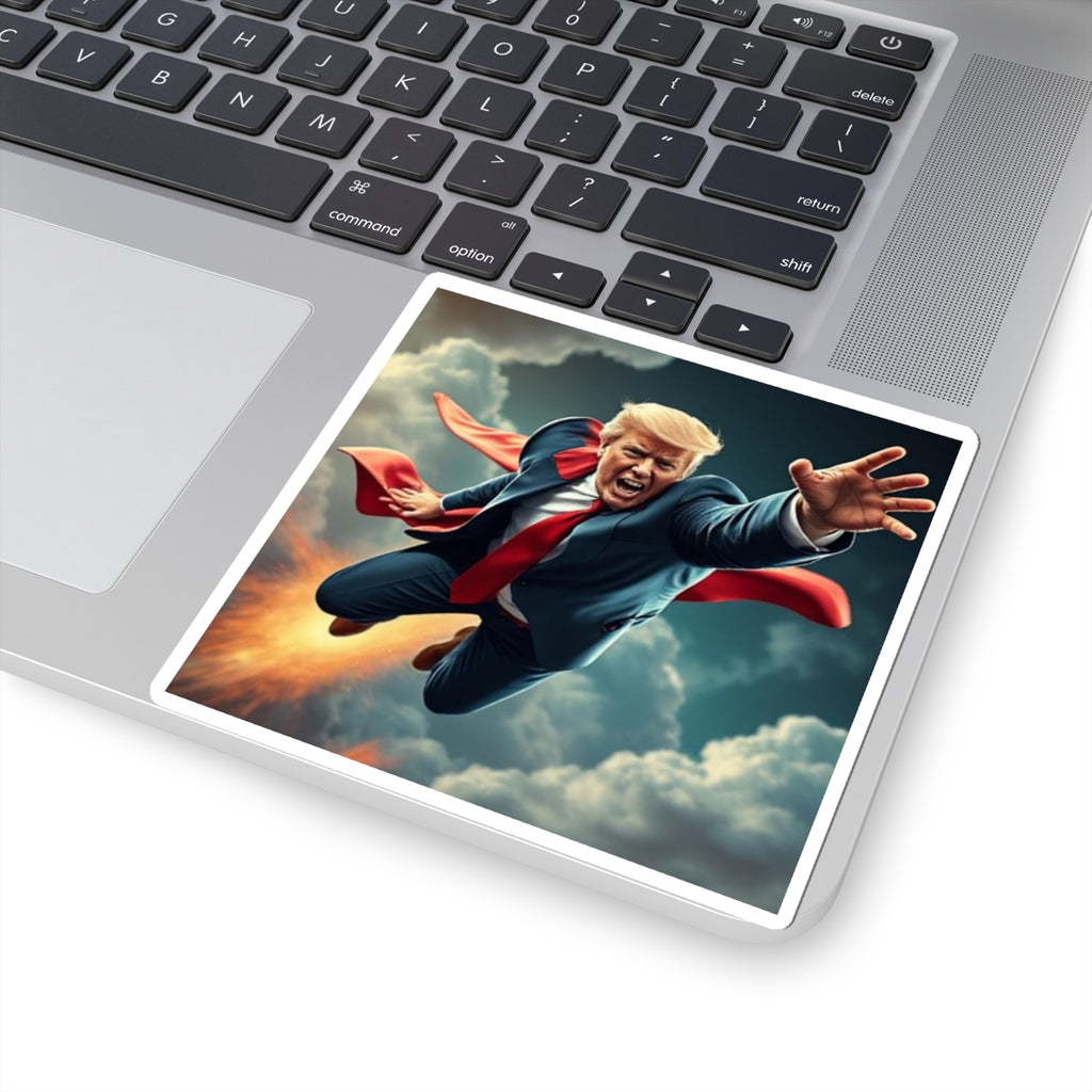 Trump Superhero Sticker - America First Patriotic Decal - Premium Vinyl