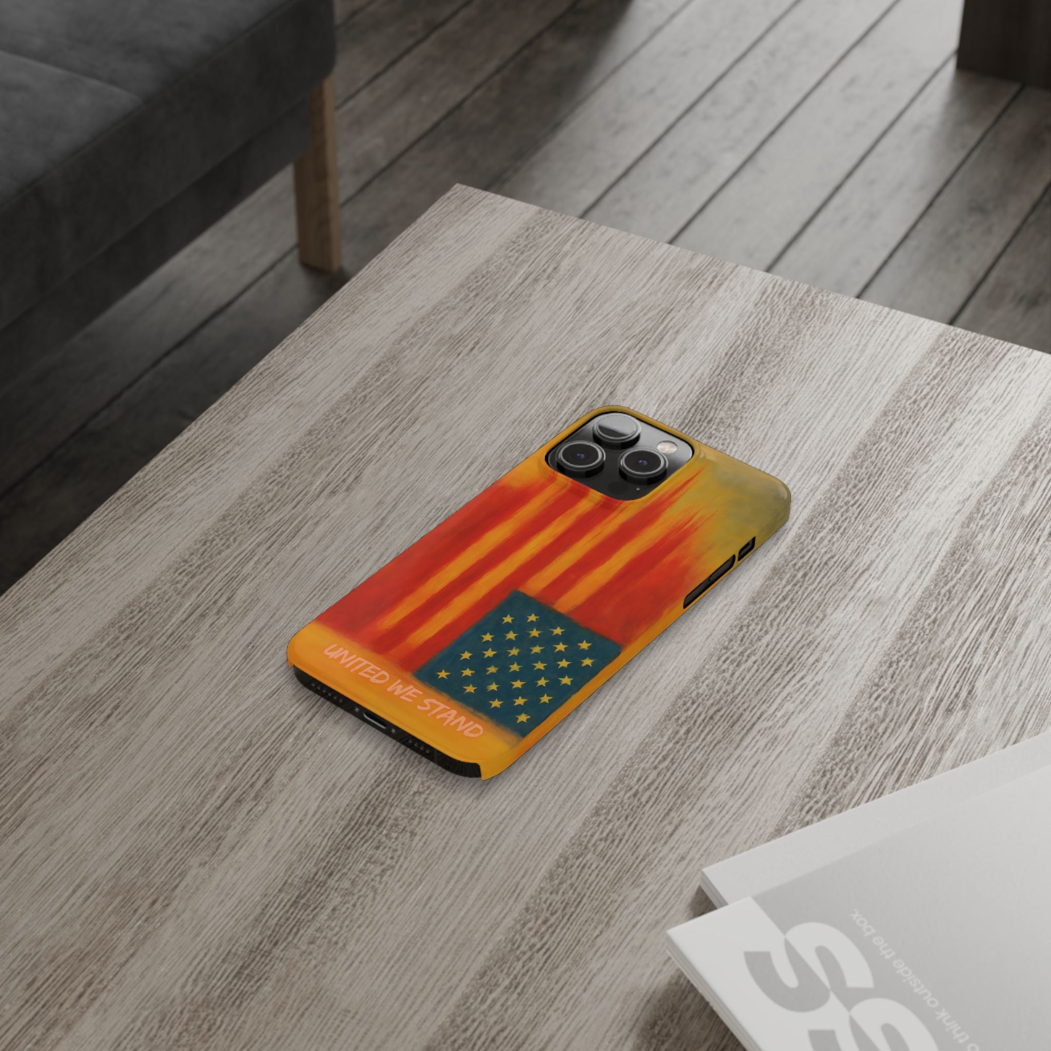 "United We Stand" Design American First Slim Phone Case Vintage Design