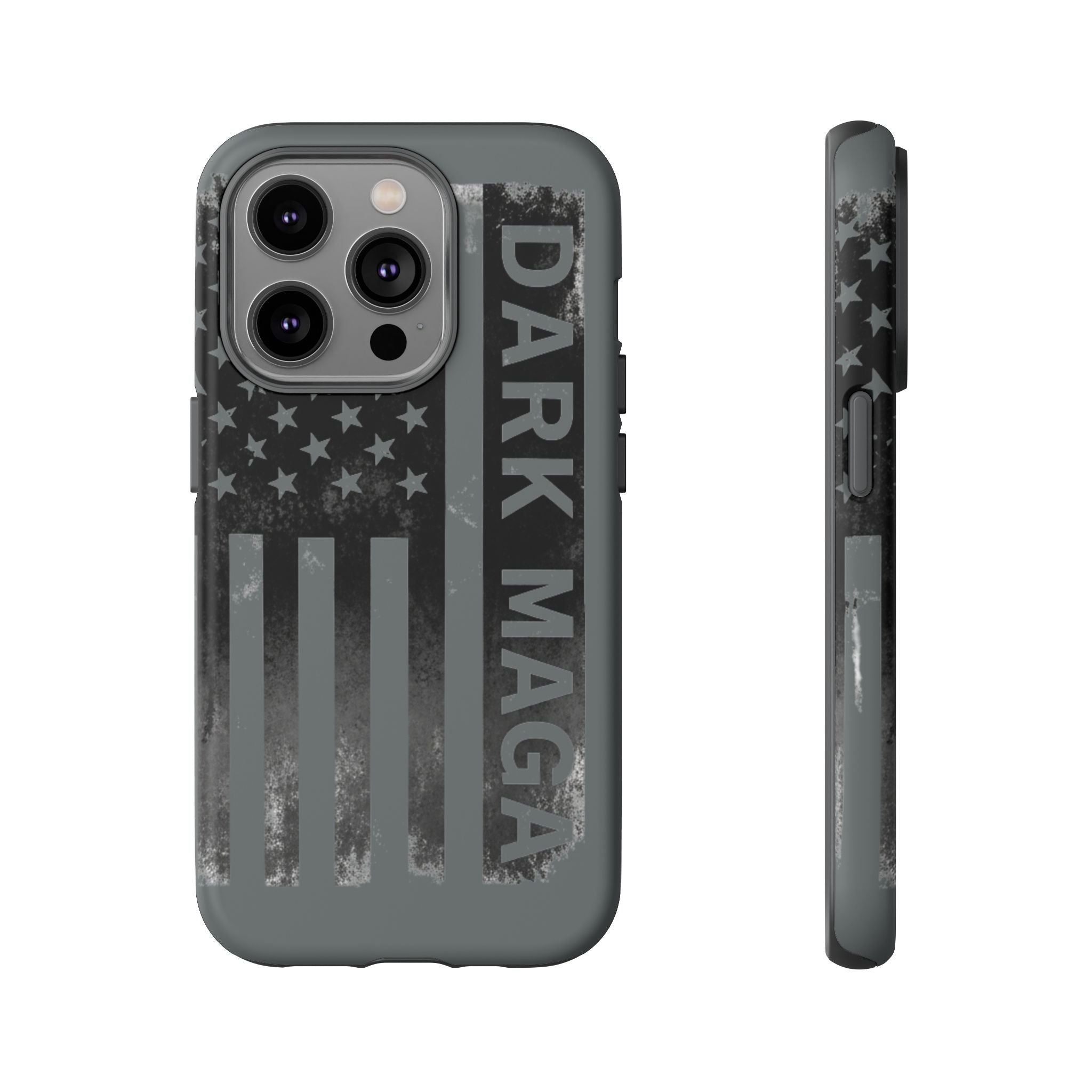 DARK MAGA Trump Phone Case | Patriotic America First Distressed Flag