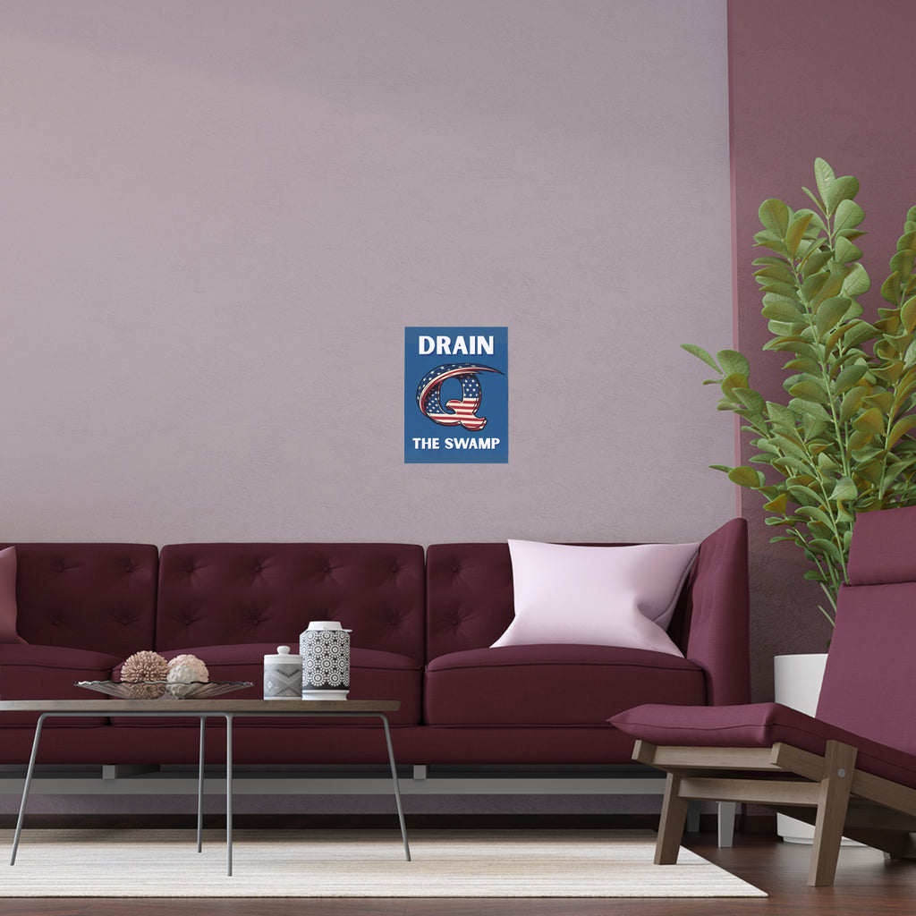 QAnon "Drain The Swamp" Patriotic Poster