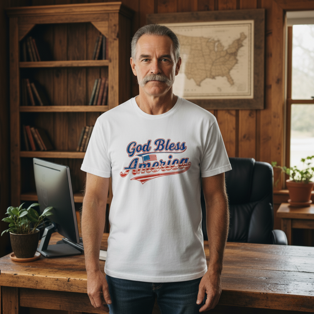 God Bless America T-Shirt - Patriotic USA Flag Tee
