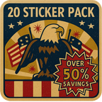 20 Sticker Mega MAGA Mega Pack - My Maga Swag
