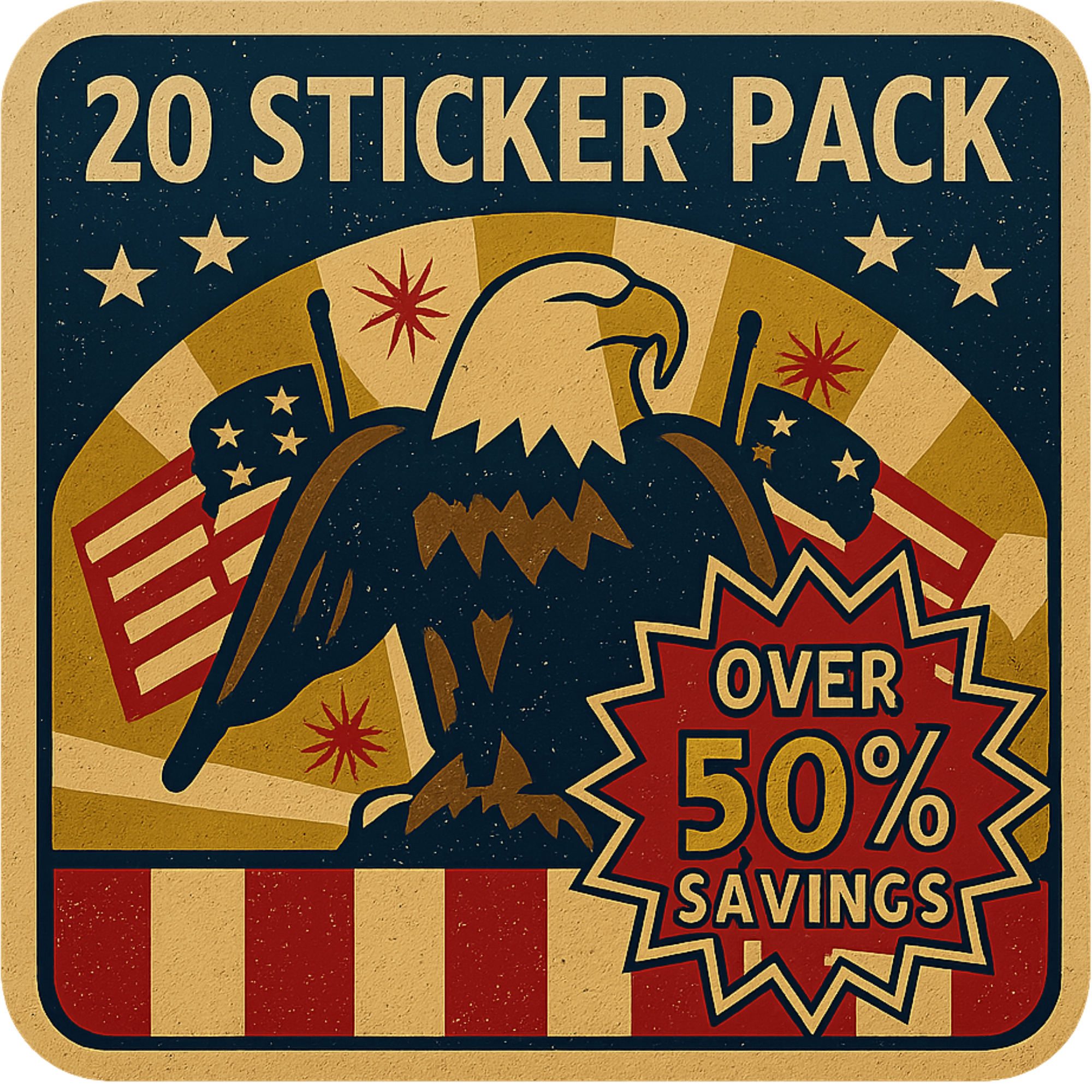 20 Sticker Mega MAGA Mega Pack - My Maga Swag