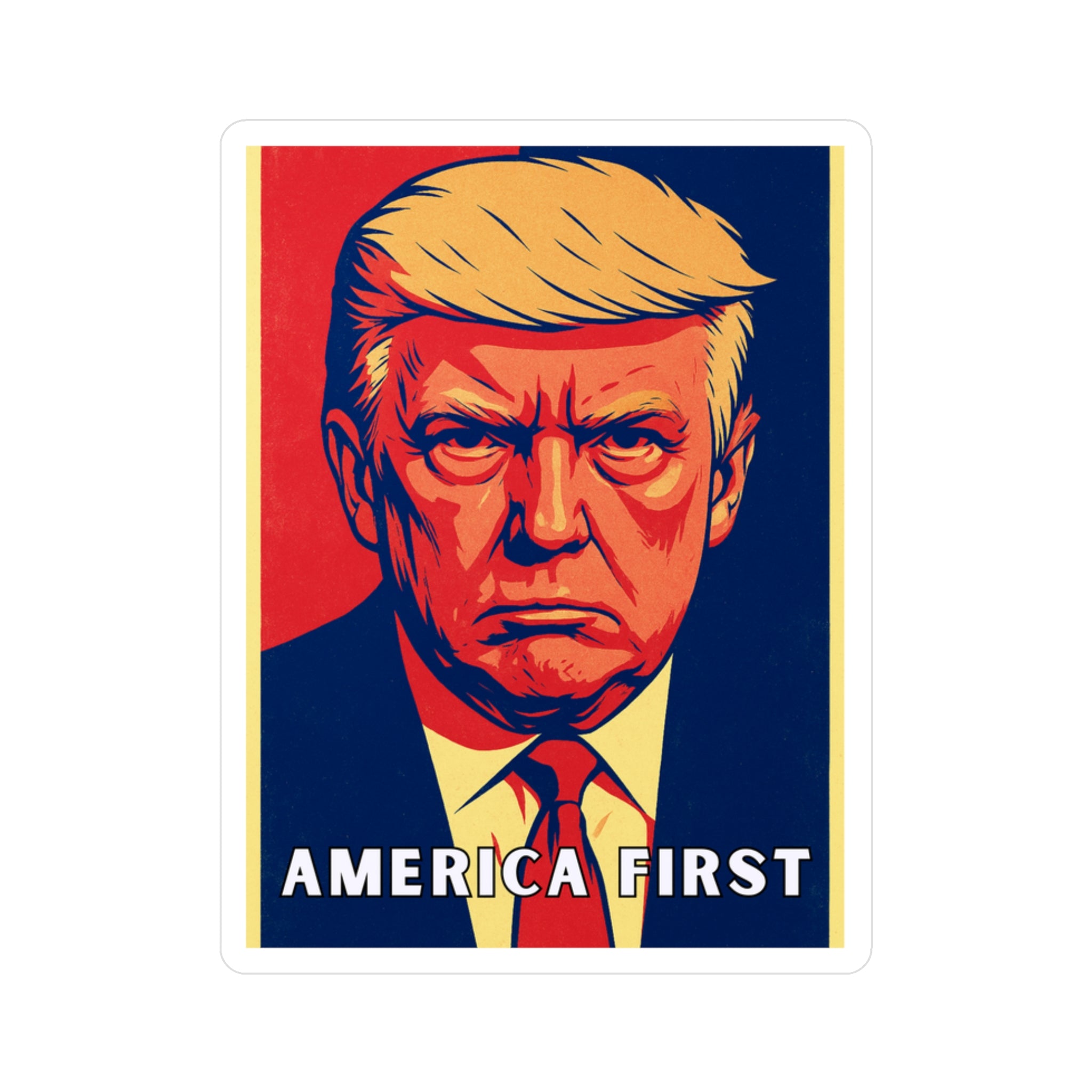 Trump America First Sticker - America First Patriotic Decal - Political Campaign Vinyl Sticker