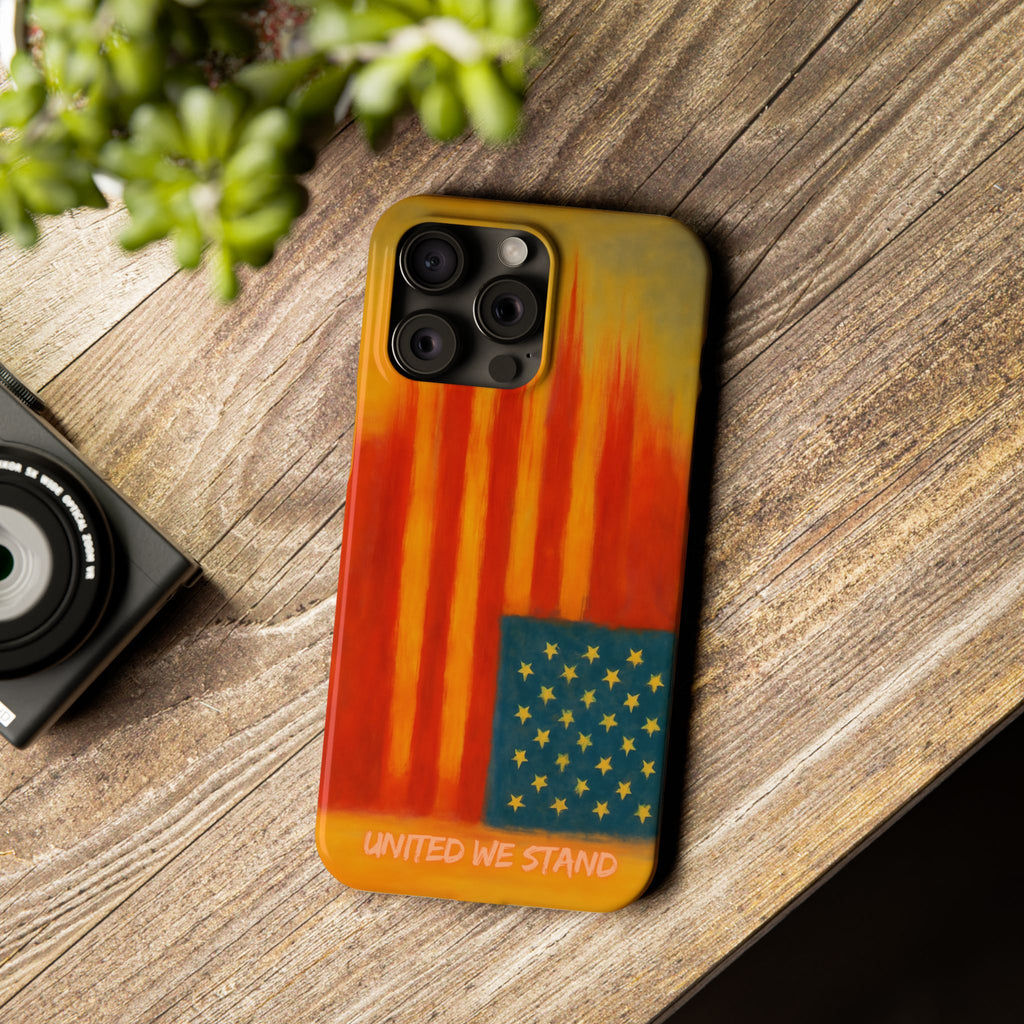 "United We Stand" Design American First Slim Phone Case Vintage Design