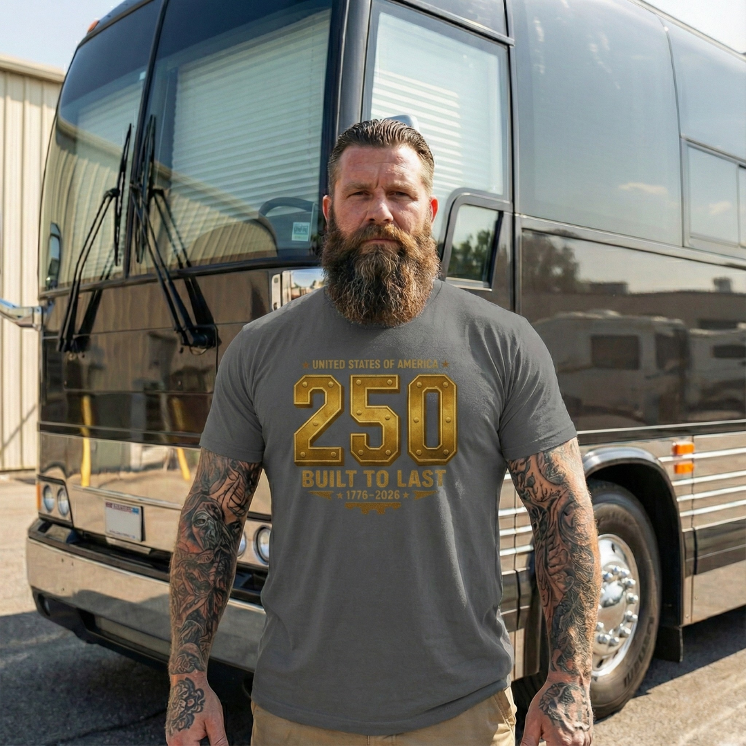 250 Built to Last USA T-Shirt - 1776-2026 Anniversary