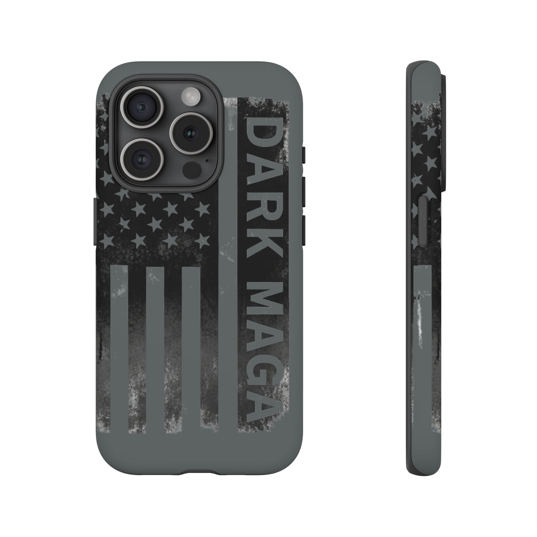 DARK MAGA Trump Phone Case | Patriotic America First Distressed Flag