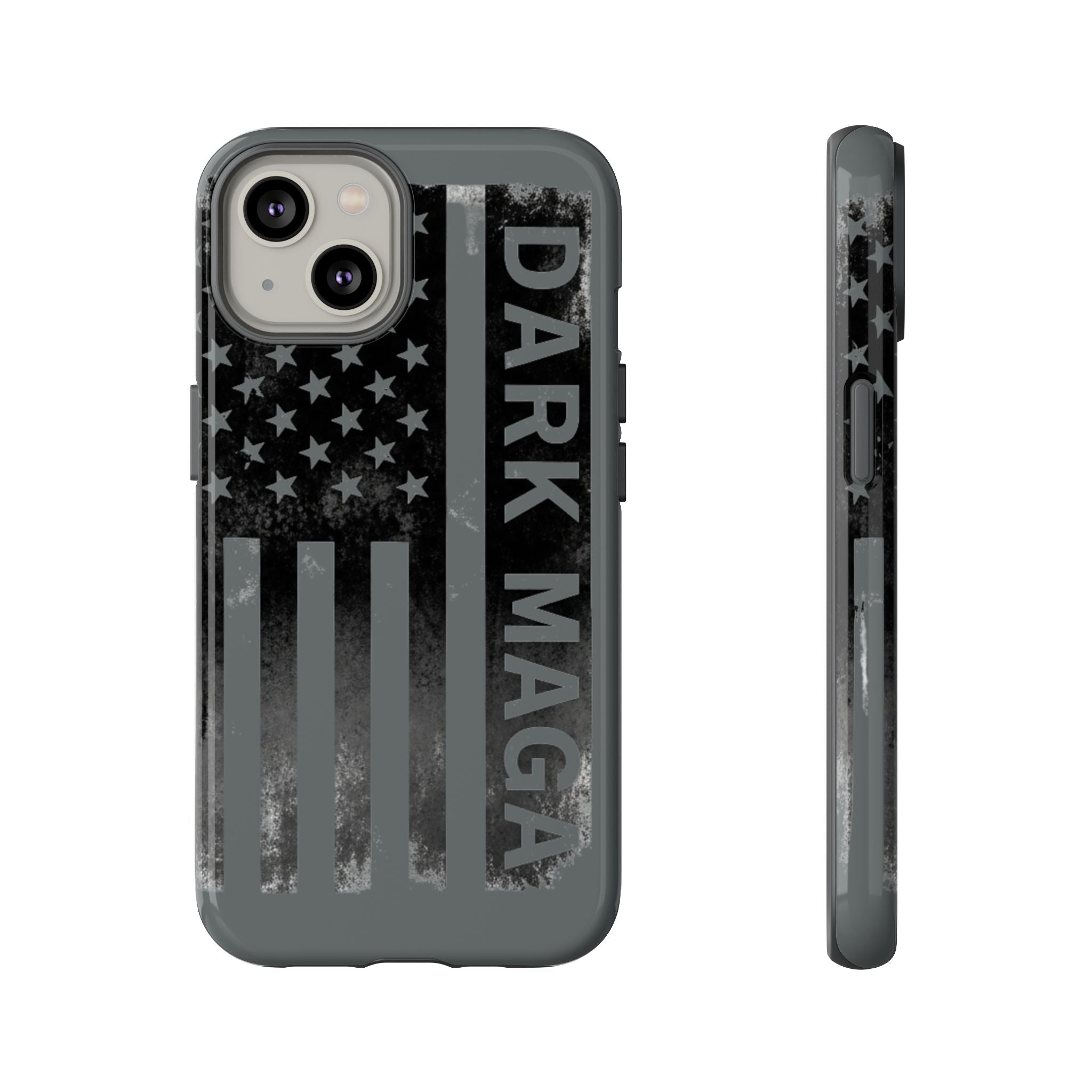 DARK MAGA Trump Phone Case | Patriotic America First Distressed Flag