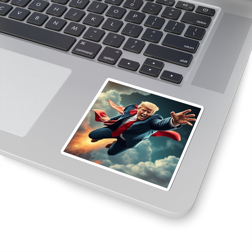 Trump Superhero Sticker - America First Patriotic Decal - Premium Vinyl