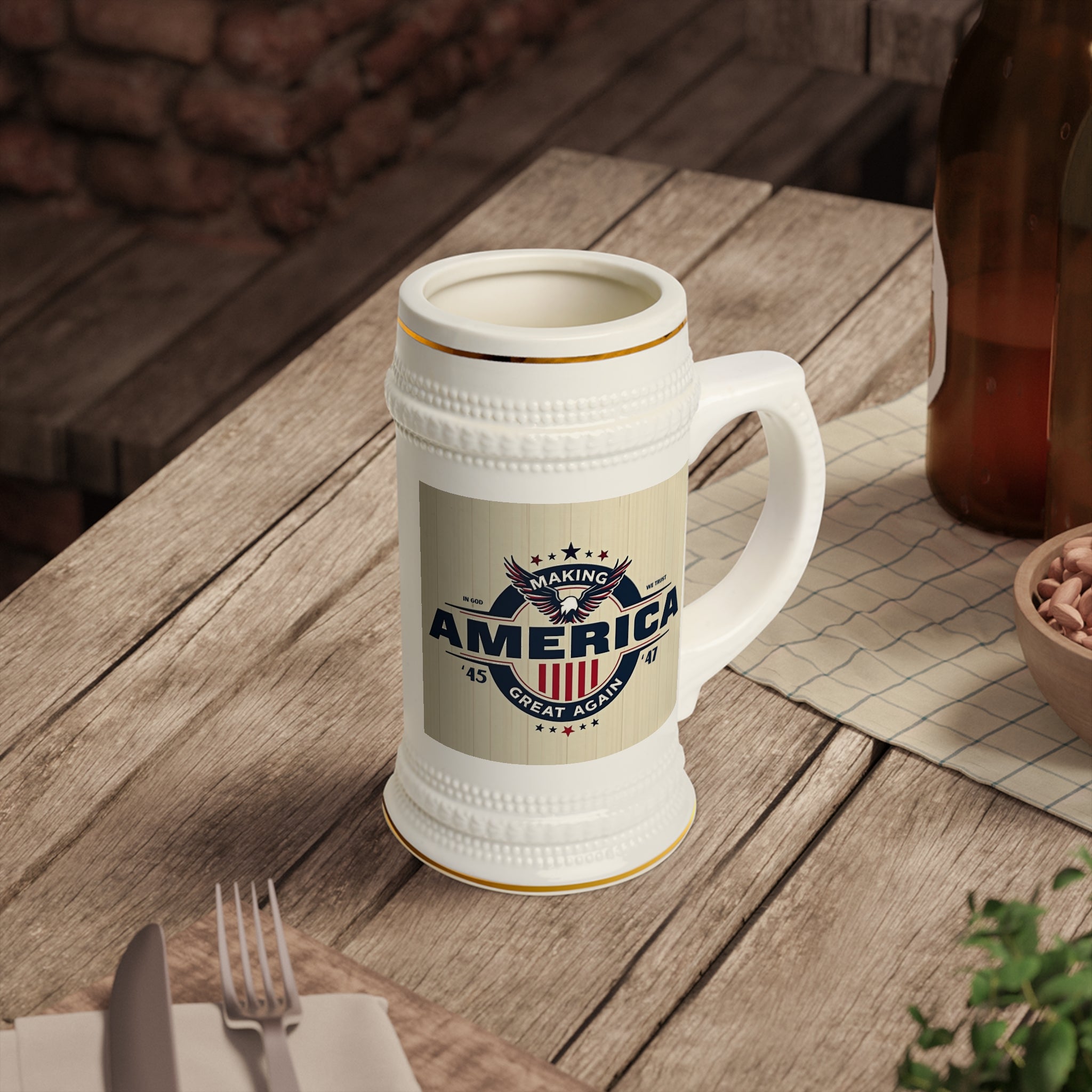 Trump "Making America Great Again" Beer Stein | Patriotic MAGA