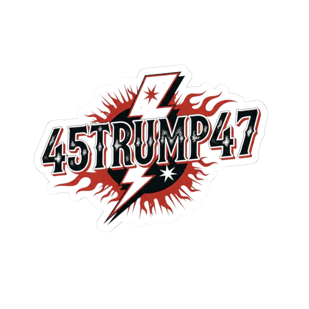 Trump 47 Sticker - MAGA President '45'47 Lightning Bolt Decal - Vinyl Waterproof Sticker"