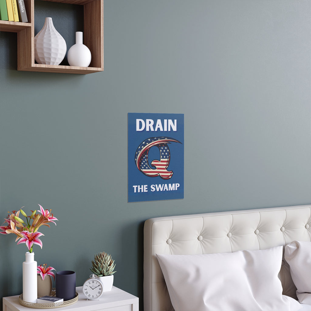 QAnon "Drain The Swamp" Patriotic Poster
