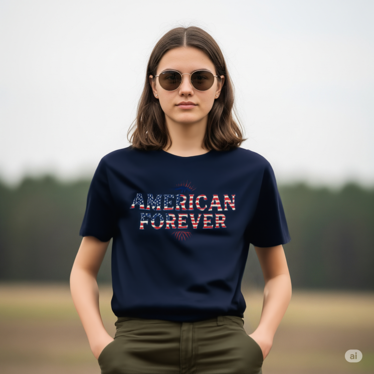 AMERICAN FOREVER Patriotic Eagle T-Shirt – American Pride Tee