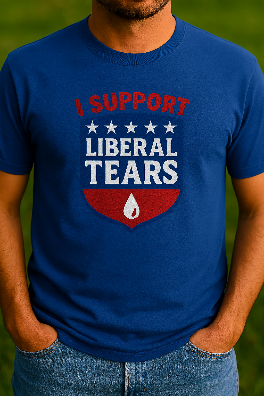 Patriotic Stars Shield Design T-Shirt - Unisex Cotton Tee - Multiple Colors