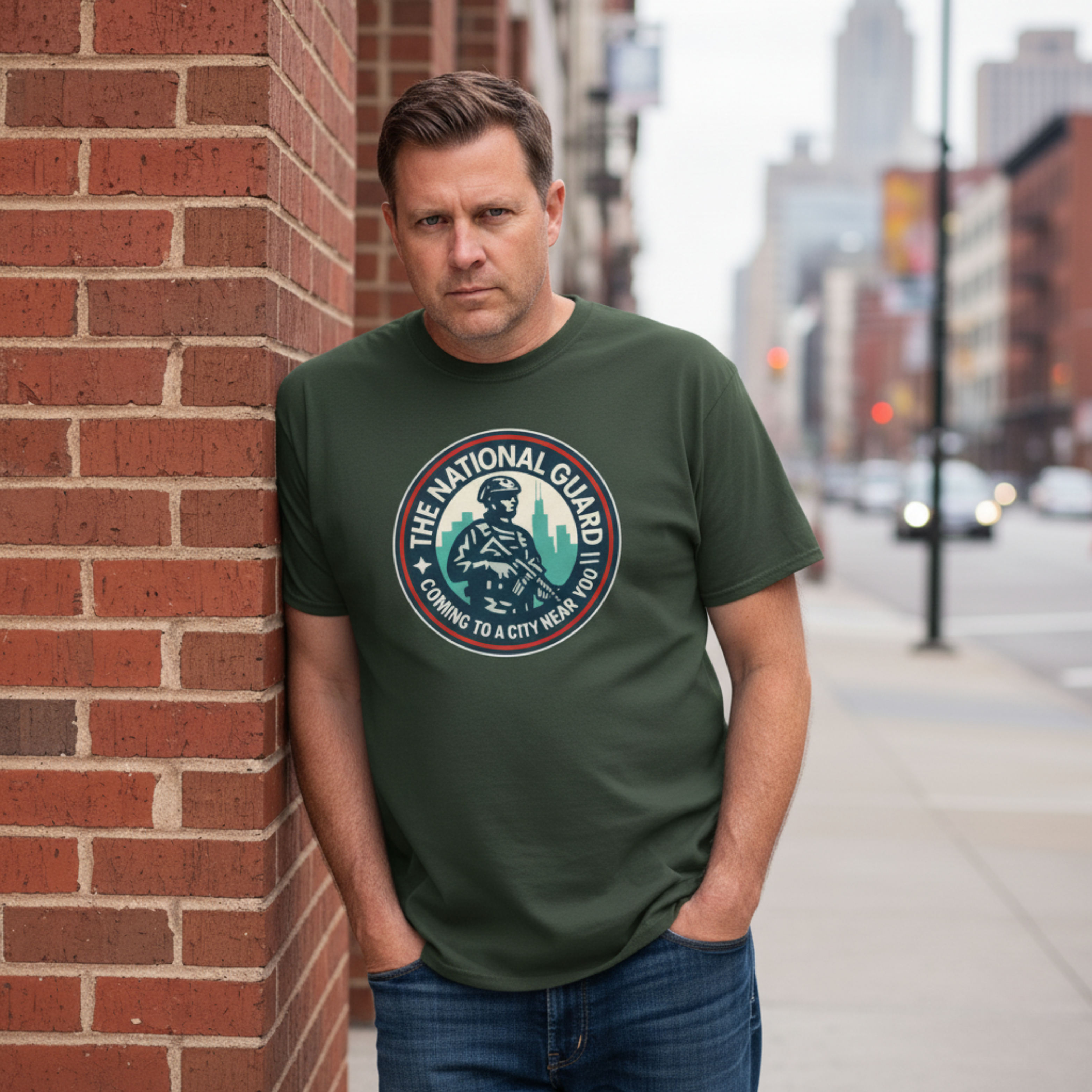 National Guard T-Shirt - "Coming to a City Near You" Military Tee