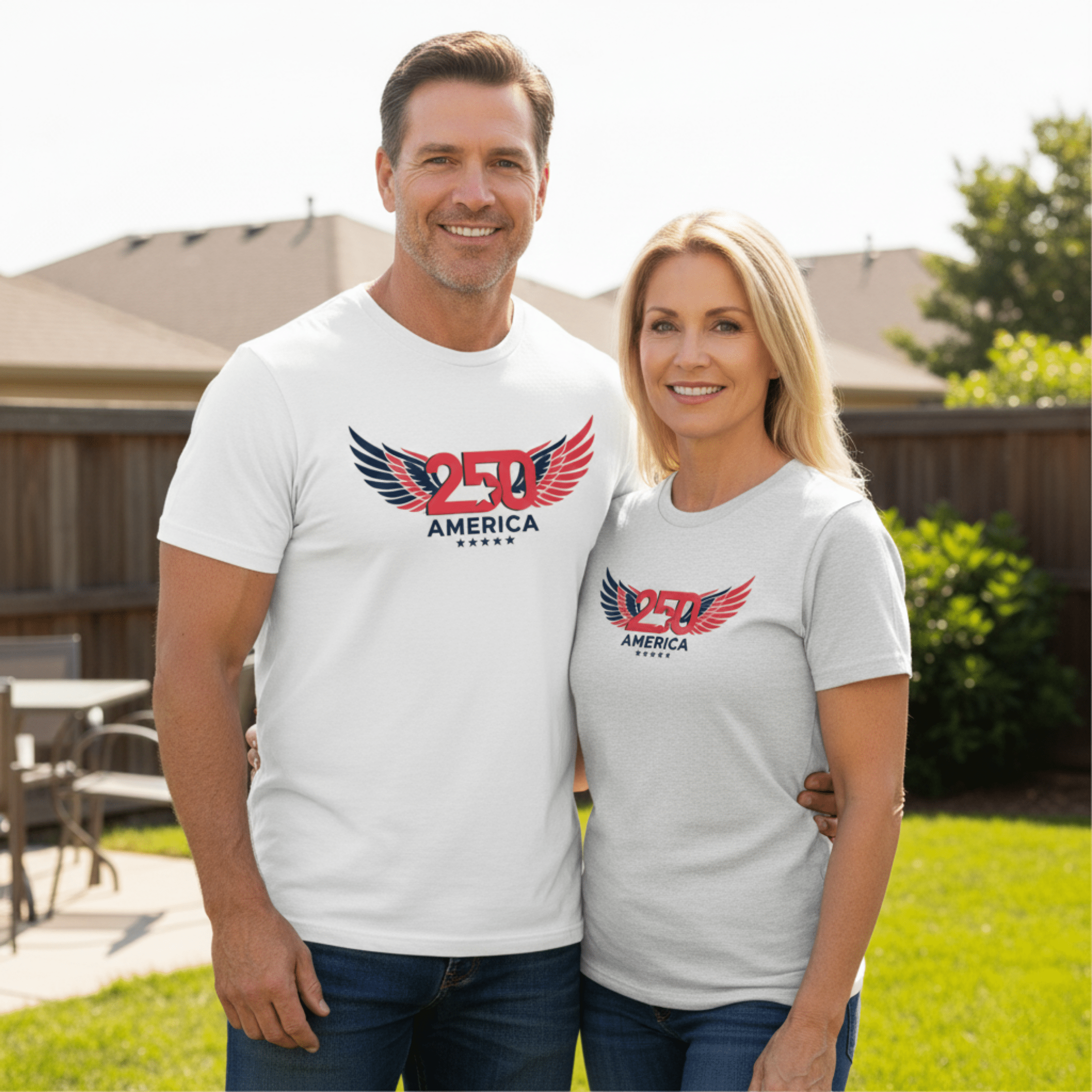 America 250 Patriotic Wings T-Shirt | USA 250th Anniversary Graphic Tee - My Maga Swag
