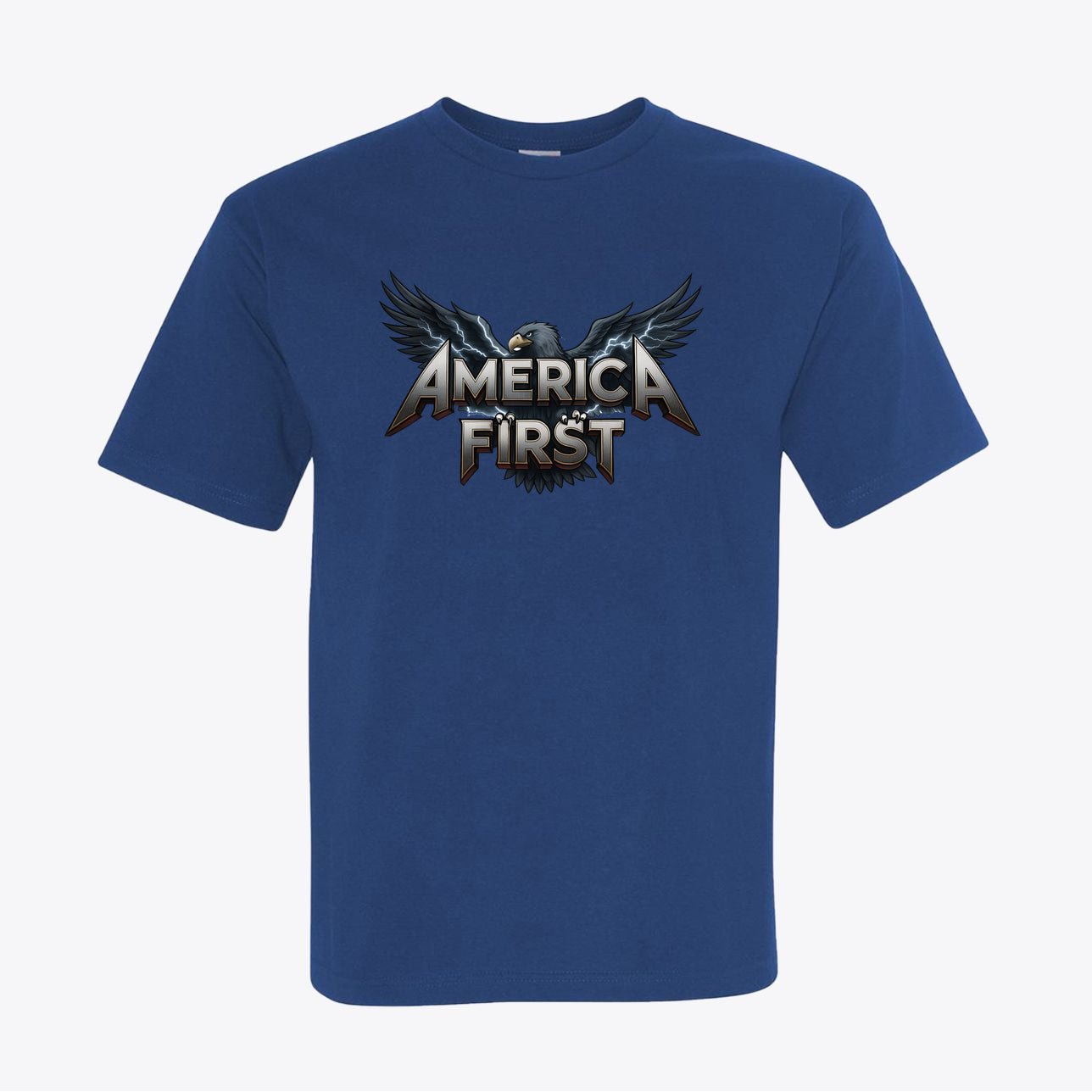 America First Patriotic Eagle T-Shirt | American Flag Apparel - Unisex Cotton T-Shirt - My Maga Swag