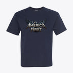 America First Patriotic Eagle T-Shirt | American Flag Apparel - Unisex Cotton T-Shirt - My Maga Swag