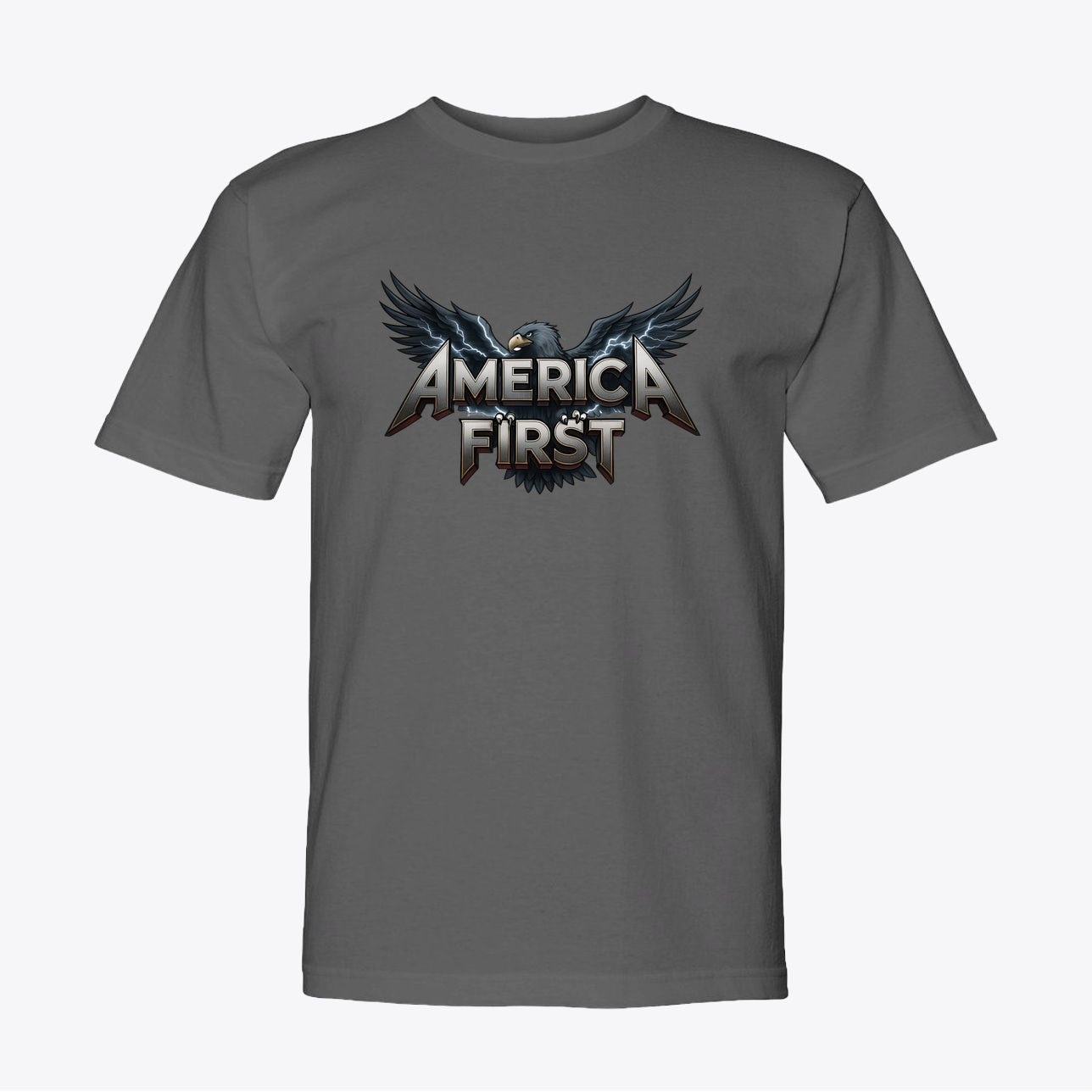 America First Patriotic Eagle T-Shirt | American Flag Apparel - Unisex Cotton T-Shirt - My Maga Swag