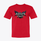 America First Patriotic Eagle T-Shirt | American Flag Apparel - Unisex Cotton T-Shirt - My Maga Swag