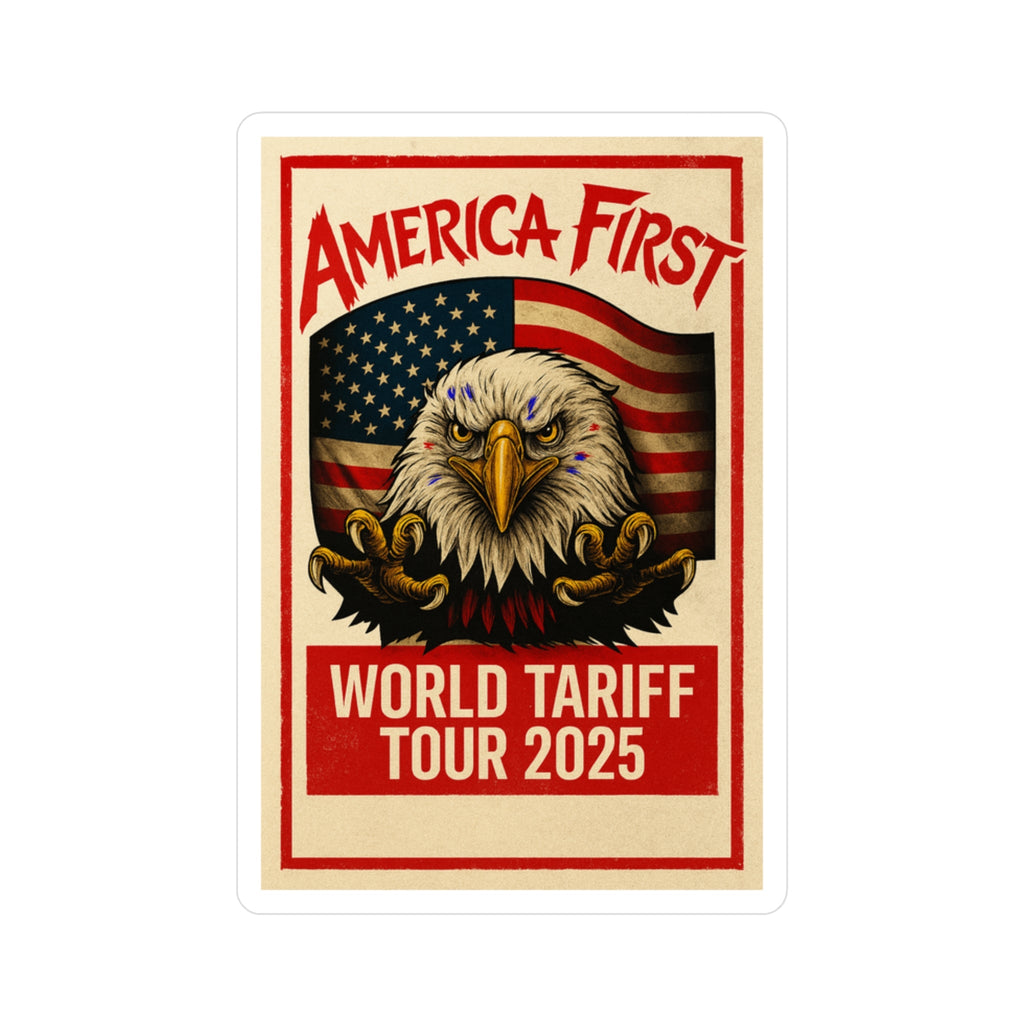 America First Sticker - Patriotic Eagle Decal - Conservative Pro - Tariff Merchandise - My Maga Swag