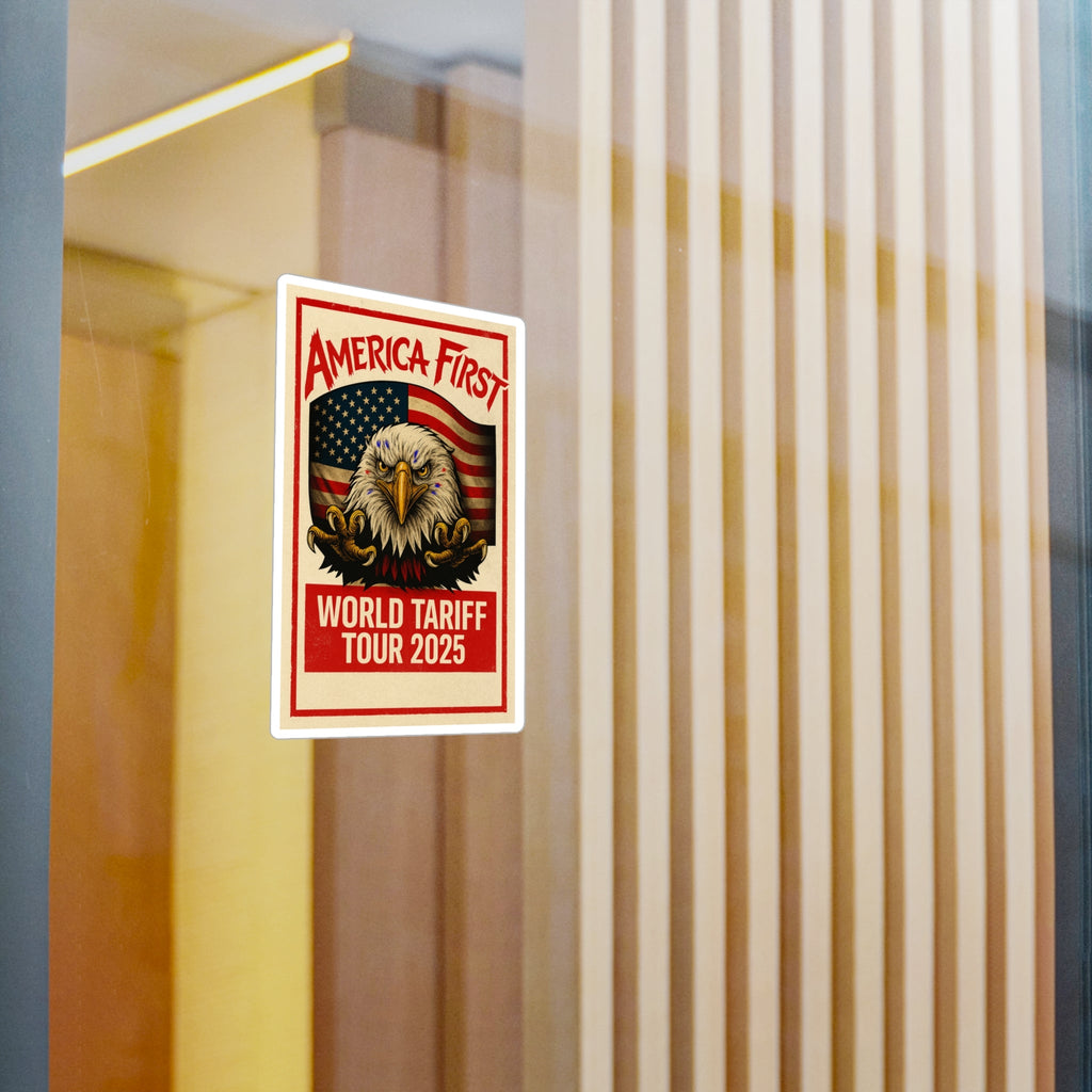 America First Sticker - Patriotic Eagle Decal - Conservative Pro - Tariff Merchandise - My Maga Swag