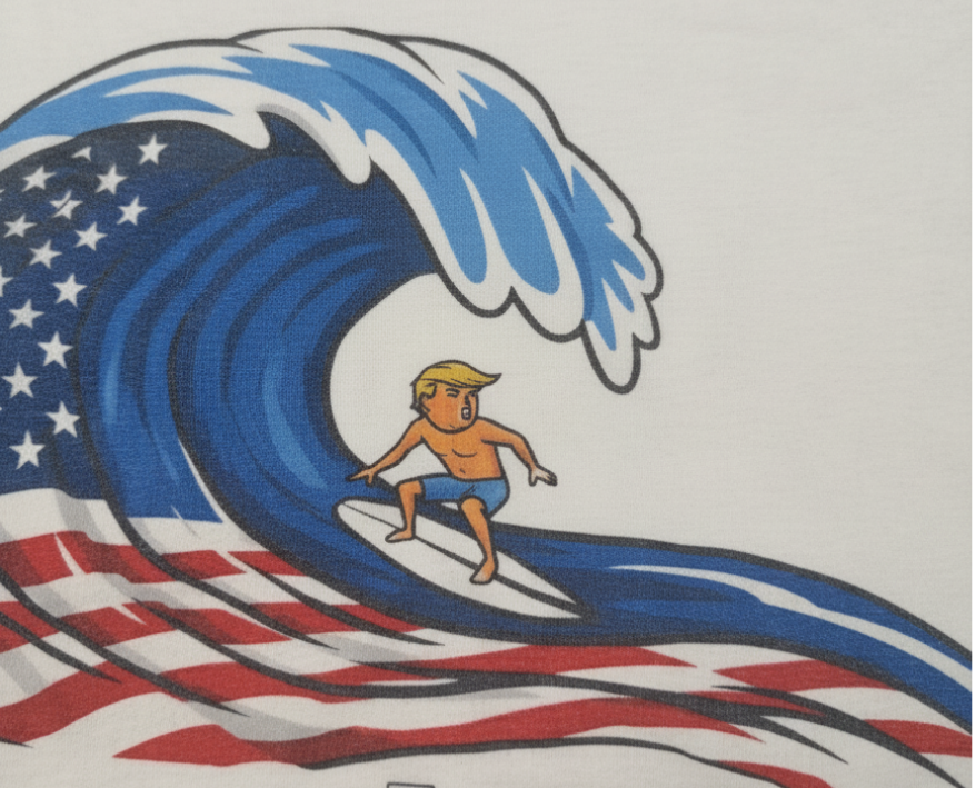 Gulf of America Surf T-Shirt, Cool Beach Tee for Summer, Unisex Graphic Shirt, American Wave Design, Patriotic Gift for Surfers