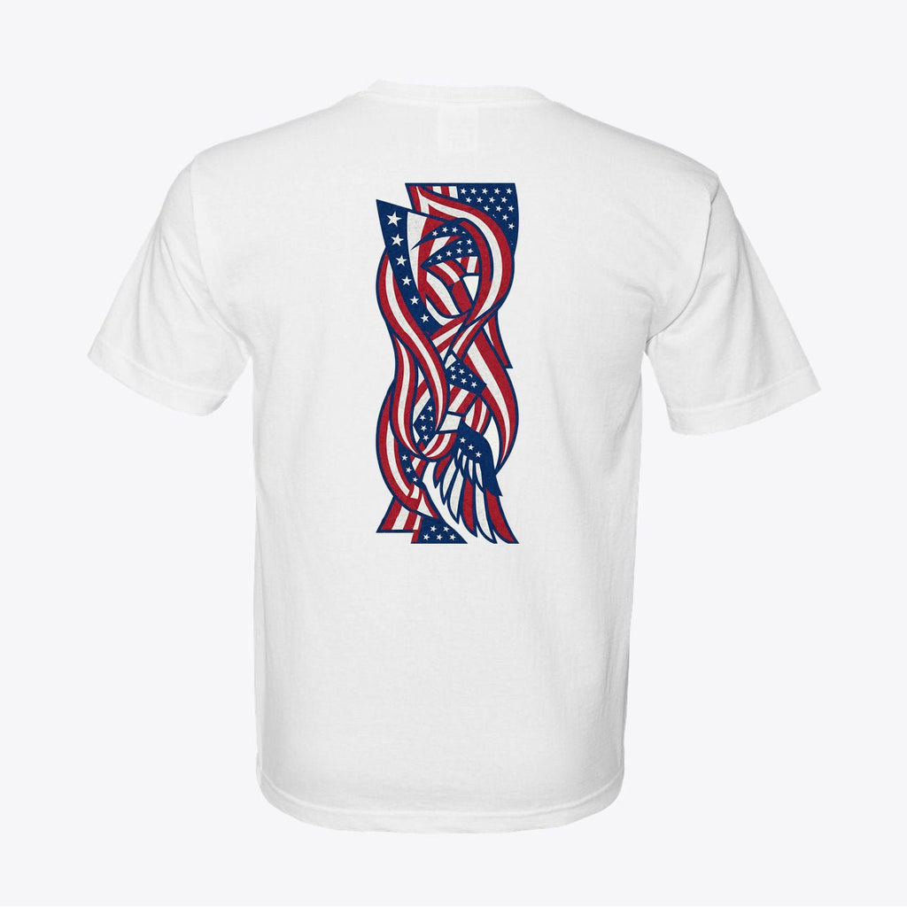 Dynamic Liberty Flow Graphic Tee 100% American Made Dynamic Liberty Flow Tee – Abstract Flag Design – Union Sewn Unisex - My Maga Swag