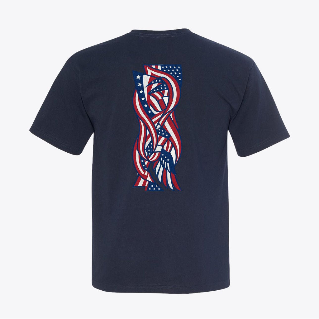 Dynamic Liberty Flow Graphic Tee 100% American Made Dynamic Liberty Flow Tee – Abstract Flag Design – Union Sewn Unisex - My Maga Swag